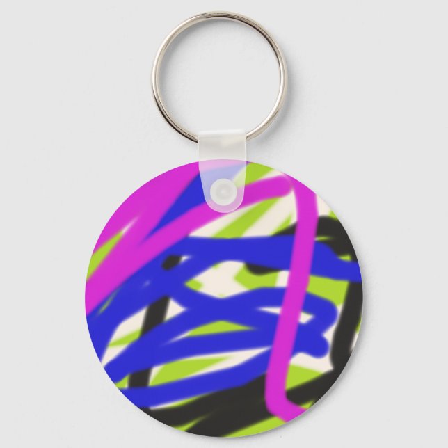 colourful 4834 abstract art keychain (Front)