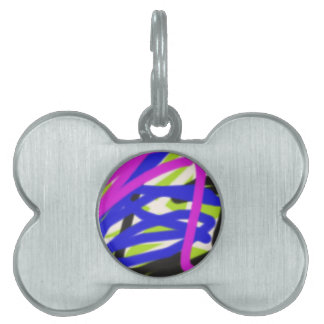 colourful 4834 abstract art pet name tag