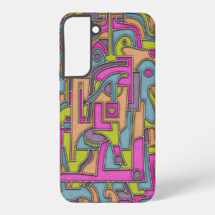 Colourful 60s Mod Geometric Abstract Samsung Galaxy Case