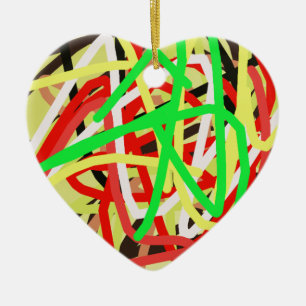 colourful 676 abstract art ceramic ornament