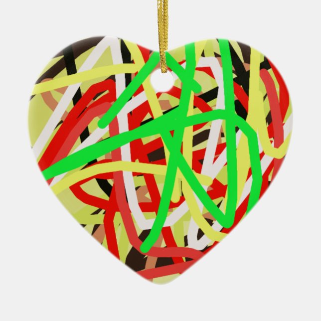 colourful 676 abstract art ceramic ornament (Front)