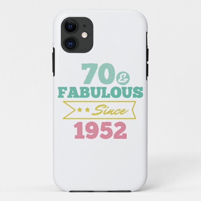 colourful 70 and fabulous since 1952 Case-Mate iPhone case (Back)