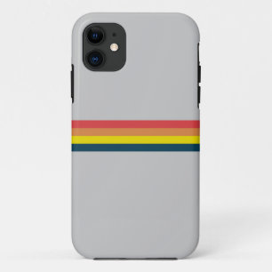 Colourful 70s 80s Retro Striped Stripes iPhone 11 Case