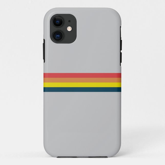Colourful 70s 80s Retro Striped Stripes Case-Mate iPhone Case (Back)