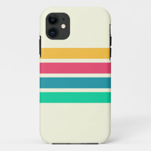 Colourful 70s 80s Retro Striped Stripes iPhone 11 Case