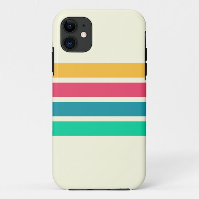Colourful 70s 80s Retro Striped Stripes Case-Mate iPhone Case (Back)