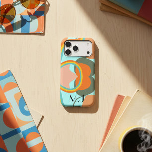 Colourful 70s vintage Abstract aesthetic Monogram