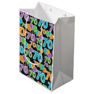Colourful 70th Birthday Gift Bag