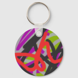 colourful 7564 abstract art keychain