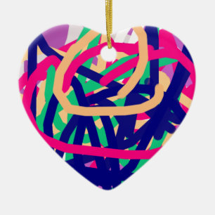 colourful 7647 abstract art ceramic ornament