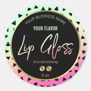 Colourful 80's Design Lip Gloss Labels