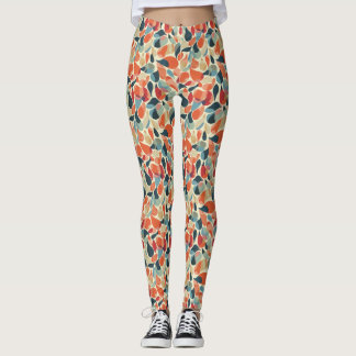 Colourful 80s-inspired Teardrop Patterned Leggings