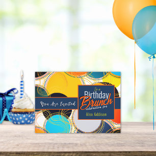 Colourful 80s Retro Birthday Party Personalize Invitation