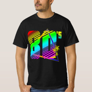 Colourful 80's sunset palm trees T-Shirt