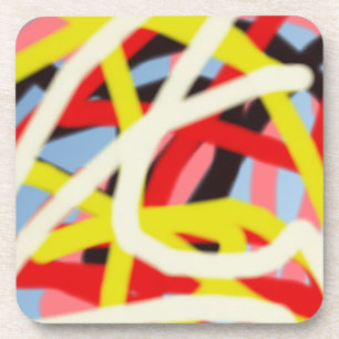 colourful 8773 abstract art coaster