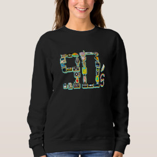 Colourful 90s Trend Products Theme Party Costume 9 Sweatshirt