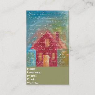 Colourful A Home Quote Real Estate Agent Business Card