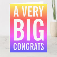 Colourful A Very Big Congrats