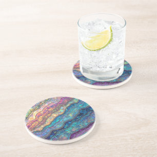 Colourful Abalone Ripples Coaster