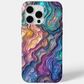 Colourful Abalone Swirls iPhone 15 Pro Max Case