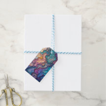 Colourful Abalone Swirls Gift Tag