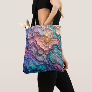Colourful Abalone Swirls Tote Bag