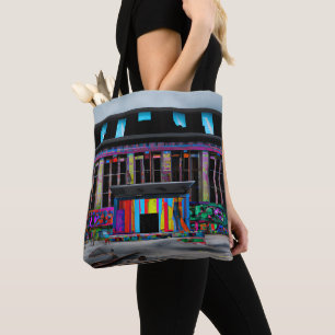 Colourful Abandoned Building Abstract AI Art Tote Bag