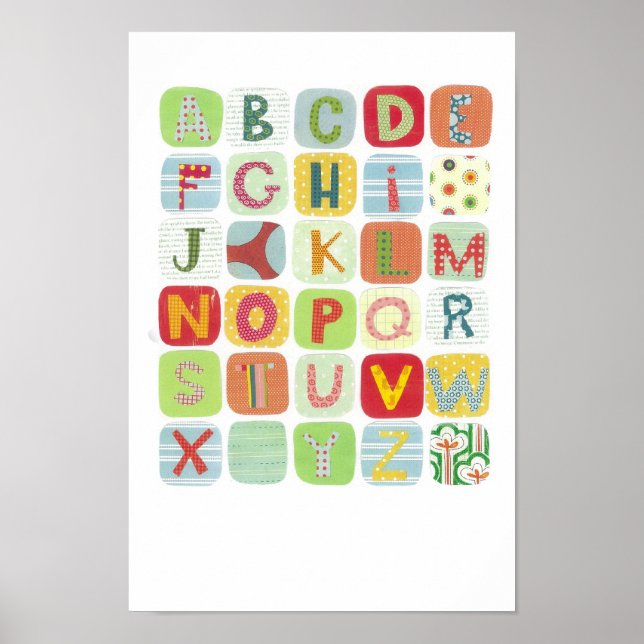 Colourful ABC Canvas Poster (Front)