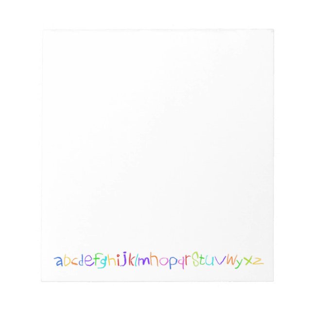 Colourful ABC Rainbow Crayons Kid's Handwriting Notepad (Front)