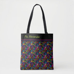 Colourful ABCs and 123s Tote Bag