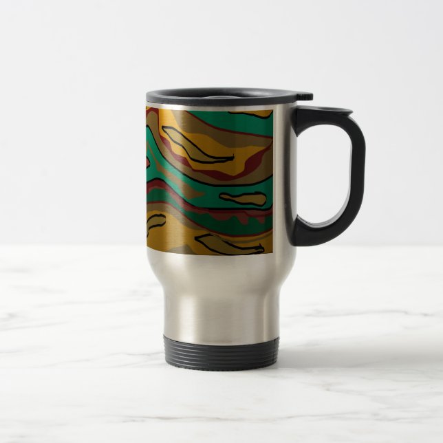 Colourful Aboriginal Inspired Design.Travel Mug (Right)