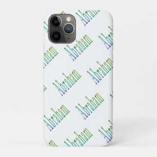 Colourful Abraham Boys Name, iPhone 11 Pro Case