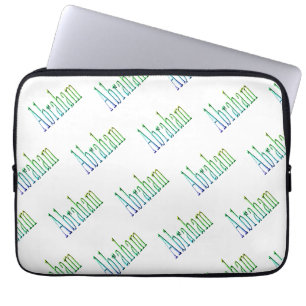 Colourful Abraham Boys Name, Laptop Sleeve
