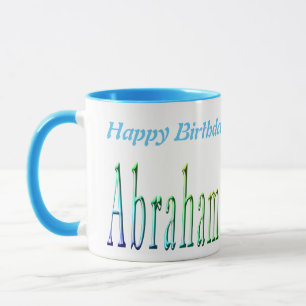 Colourful Abraham Boys Name Logo, Mug