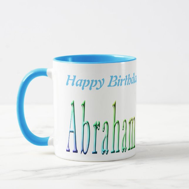 Colourful Abraham Boys Name Logo, Mug (Left)