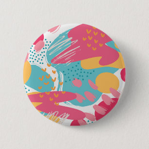 Colourful Abstract 2 Inch Round Button