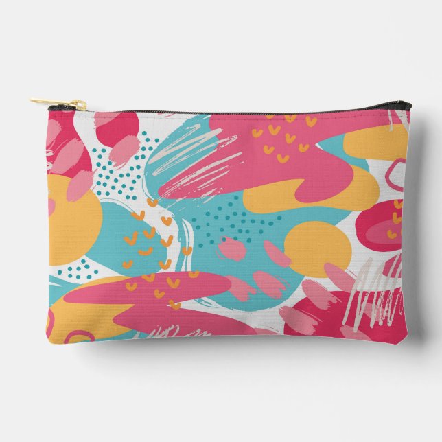 Colourful Abstract Accessory Pouch (Front)