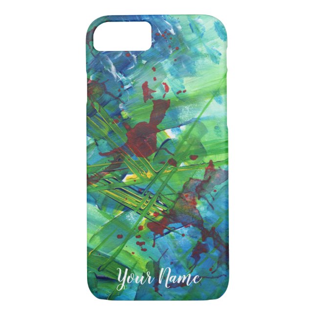 Colourful Abstract Acrylic Art iPhone 8/7 Case (Back)