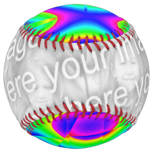 Colourful Abstract Add Your Own Photo Softball