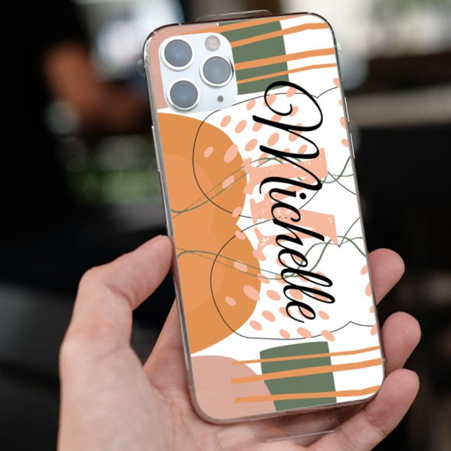 Colourful Abstract aesthetic Custom monogram names Case-Mate iPhone Case (Creator Uploaded)