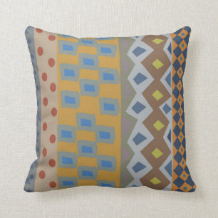 Colourful abstract African art Throw Pillow