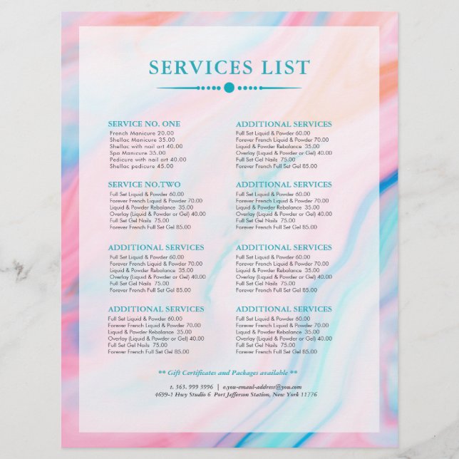 Colourful abstract an agate-alike background flyer (Front)