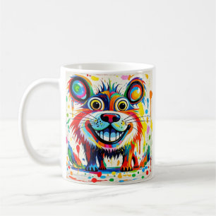 Colourful abstract animal art design  coffee mug