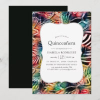 Colourful Abstract Animal Pattern Quinceanera