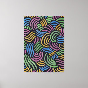 colourful abstract arches canvas print