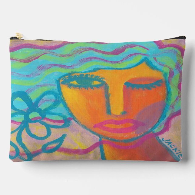 Colourful Abstract Art  Accessory Pouch (Front)