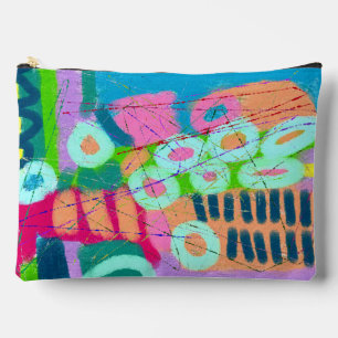 Colourful Abstract Art Accessory Pouch