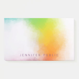 Colourful Abstract Art Blue Purple Green Red Orang Post-it Notes