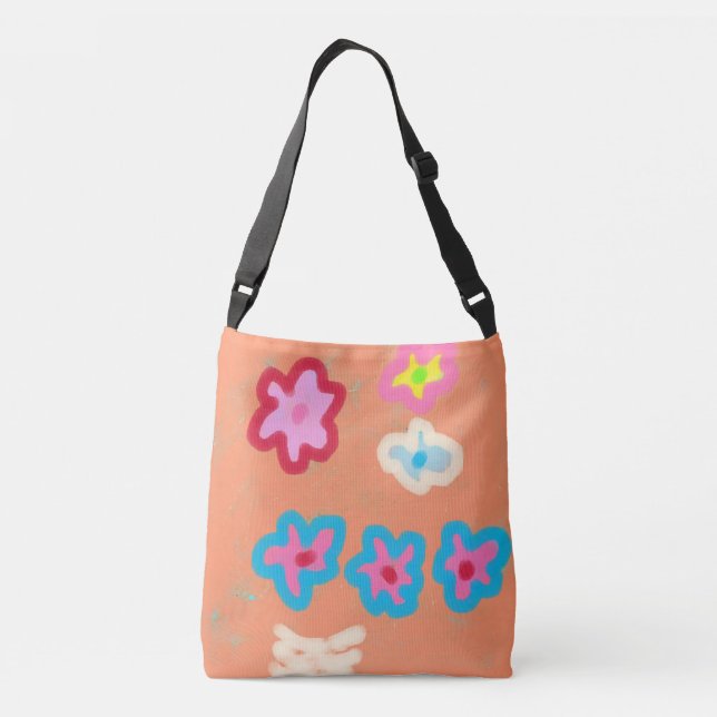 Colourful Abstract Art Crossbody Bag (Back)
