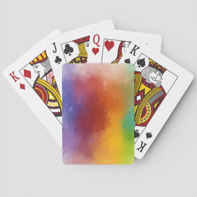 Colourful Abstract Art Custom Modern Elegant Playing Cards (Back)